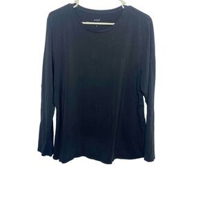 Pure Jill j.Jill black stretch cotton crewneck tee size XL